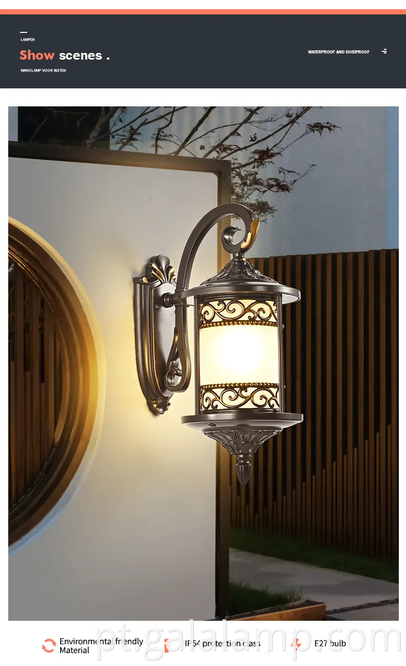 Aparelhamento moderno e elegante de parede de canto de canto LED para pátios